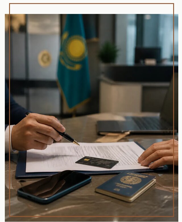 Открытие счета и банковской карты в Казахстане в Боре